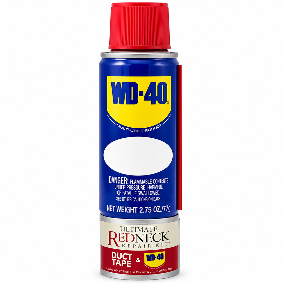 Ultimate Redneck Repair Kits, WD-40 2.75 oz Handy Cans and 6 yards of Duct Tapes - Custom Flying Discs