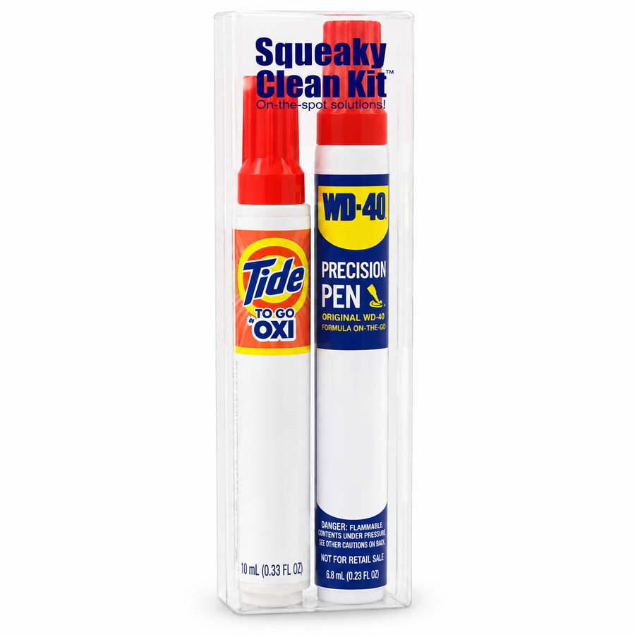 Squeaky Clean Kit - WD-40® Precision Pens and Tide® to Go + Oxi Travel Kits - Custom Flying Discs