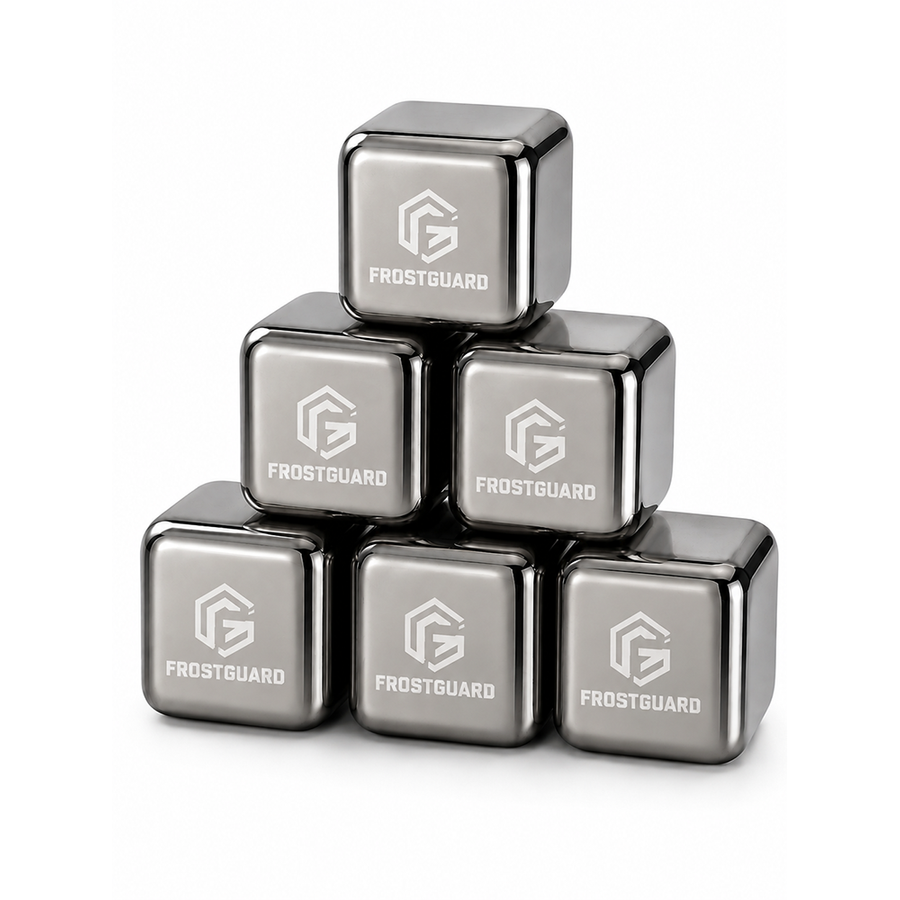 Silver Stainless Steel Ice Cubes - Custom Flying Discs