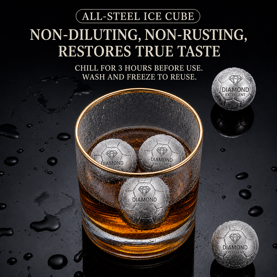 Soccer Ball Stainless Steel Ice Cubes - Custom Flying Discs