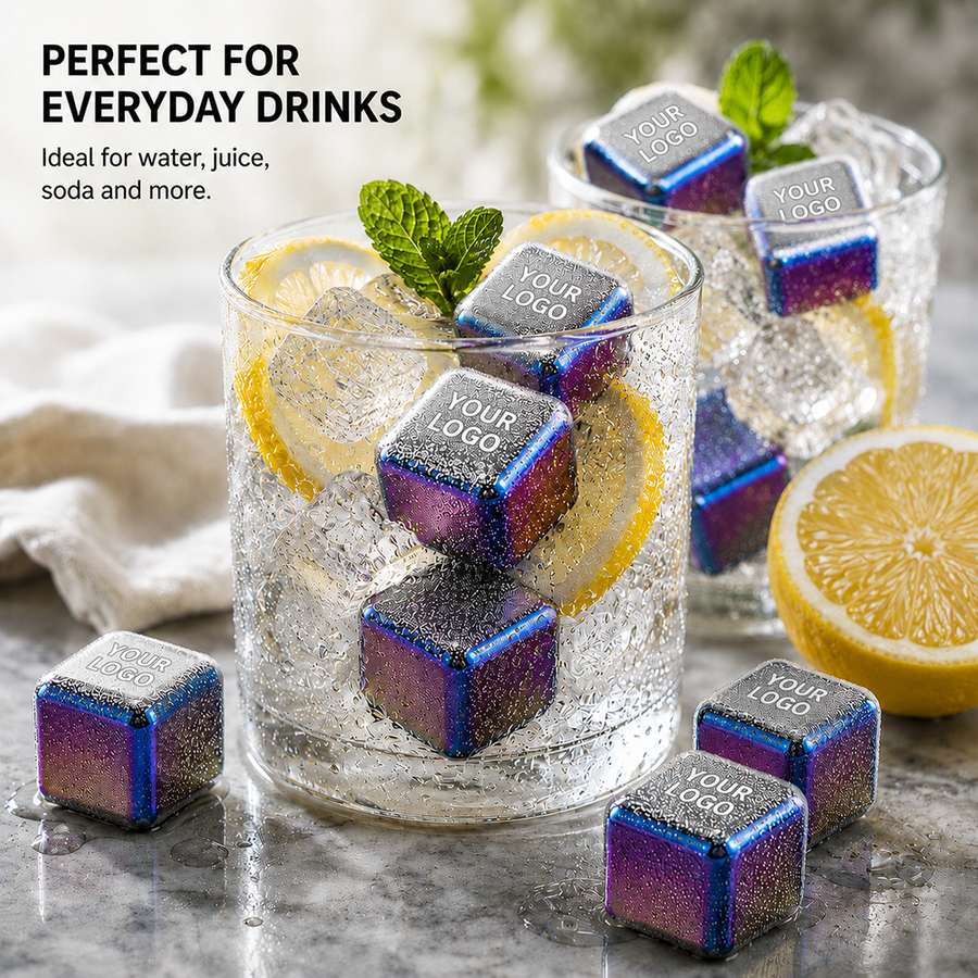 Rainbow Stainless Steel Ice Cubes - Custom Flying Discs