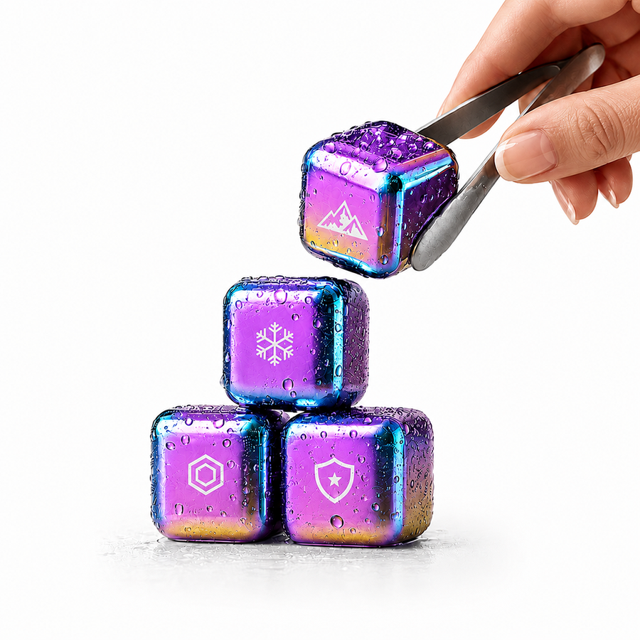 Rainbow Stainless Steel Ice Cubes - Custom Flying Discs