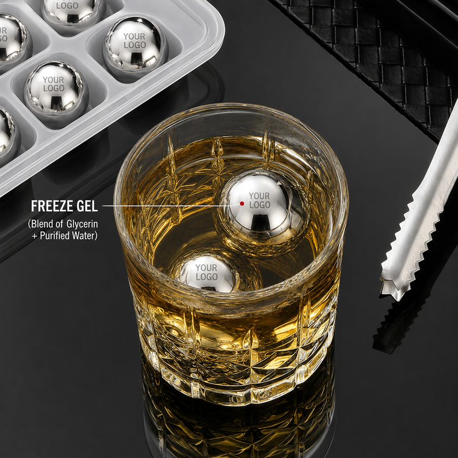 Soccer Ball Stainless Steel Ice Cubes - Custom Flying Discs