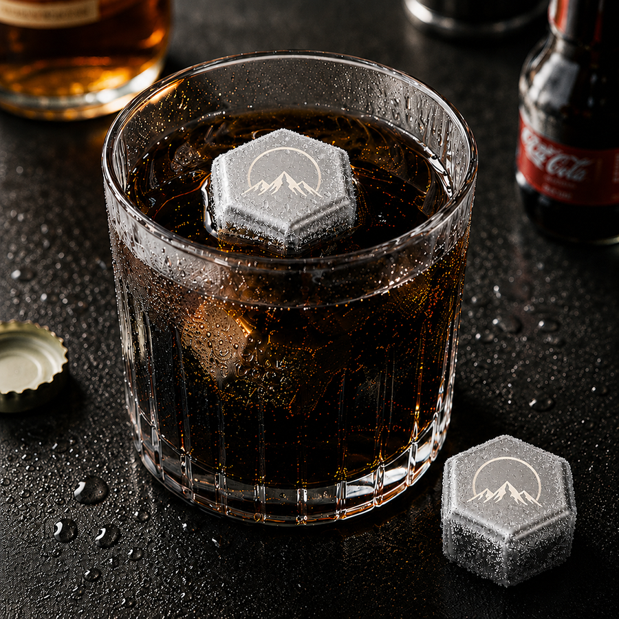 Hexagon Stainless Steel Ice Cubes - Custom Flying Discs