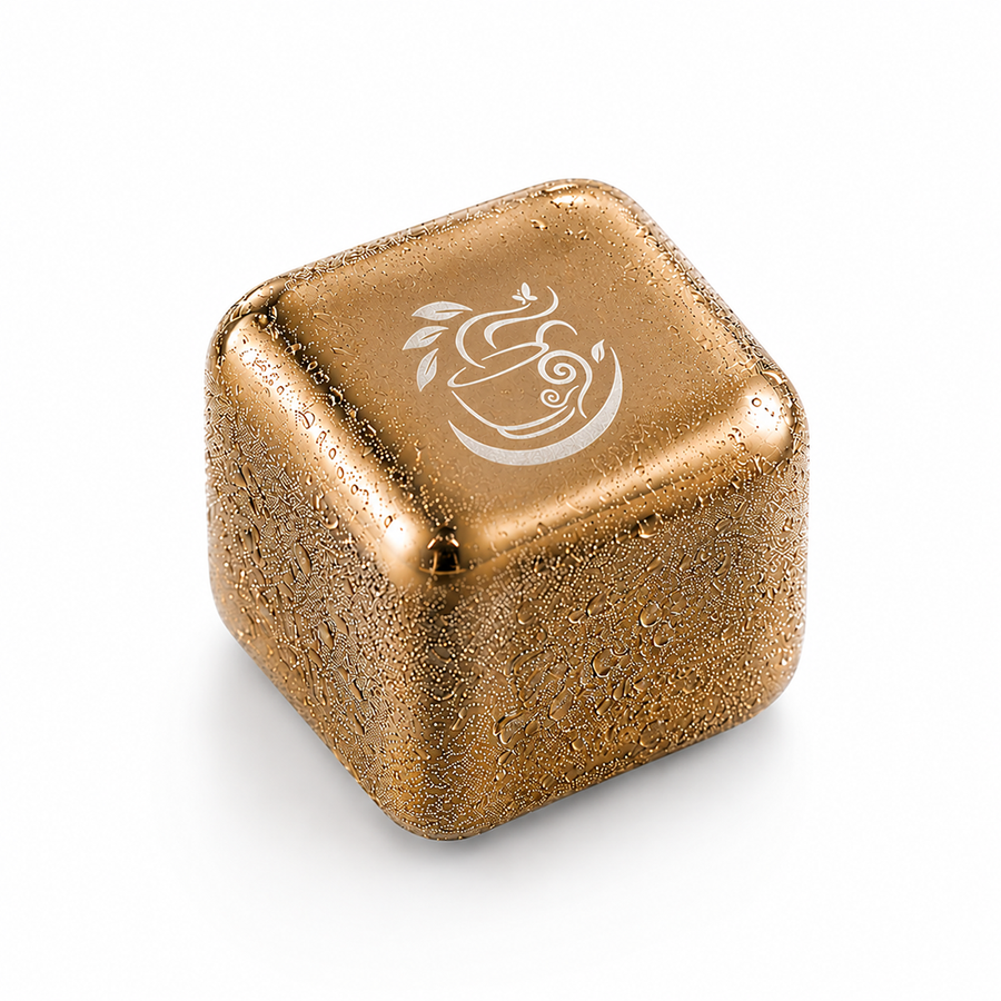 Gold Stainless Steel Ice Cubes - Custom Flying Discs