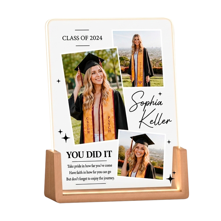 Acrylic Night Light Photo Frames - Custom Flying Discs