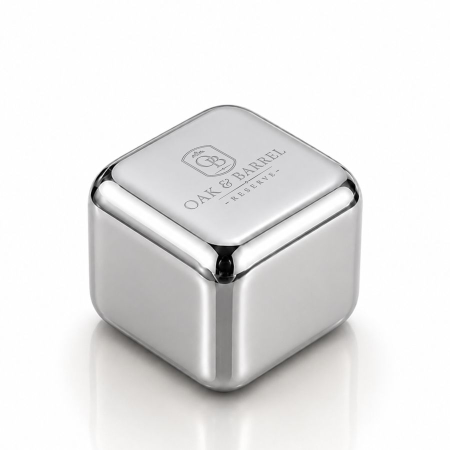 Silver Stainless Steel Ice Cubes - Custom Flying Discs