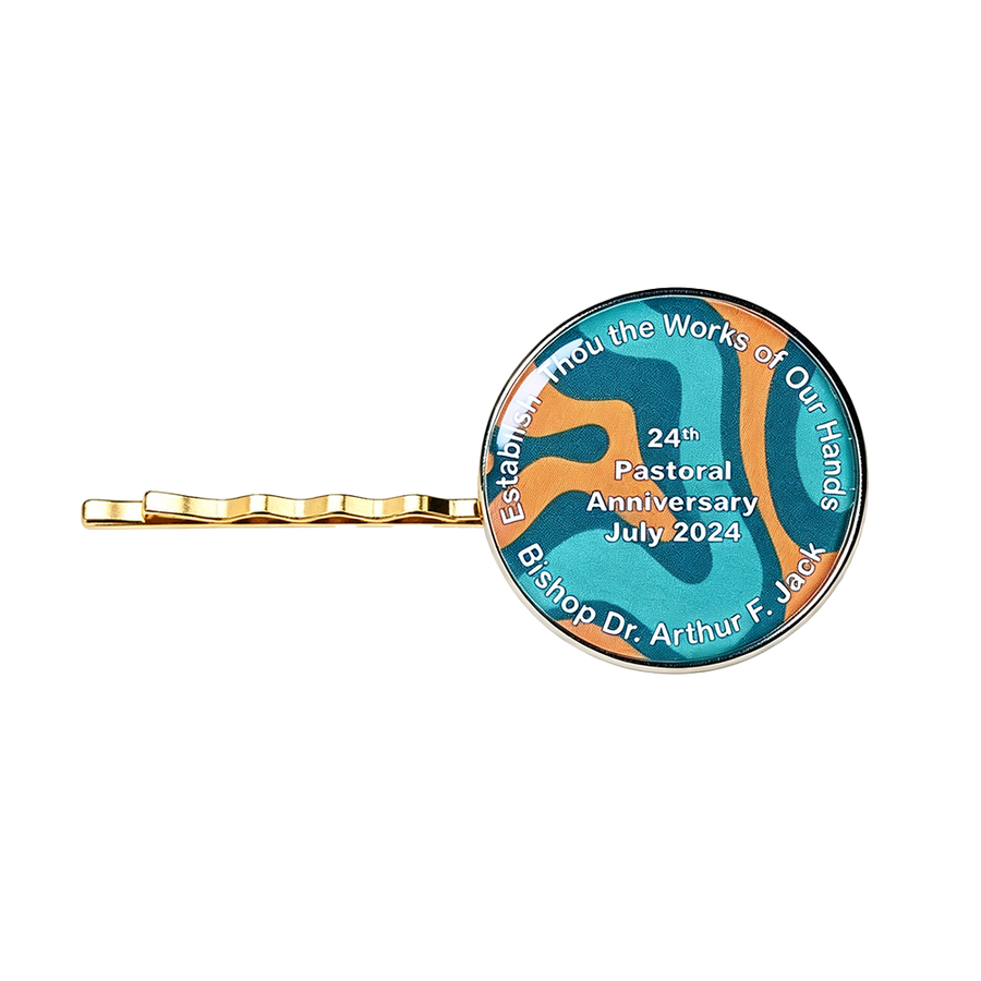 Epoxy Dome Metal Hair Clips - Custom Flying Discs
