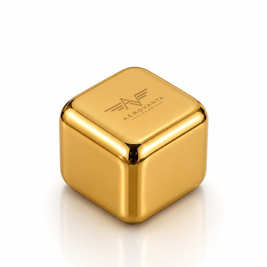 Gold Stainless Steel Ice Cubes - Custom Flying Discs