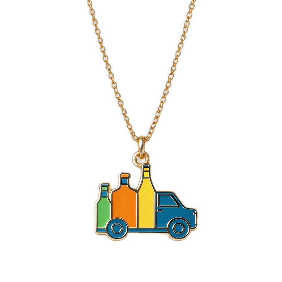 Hard Enamel Charm Necklaces - Custom Flying Discs