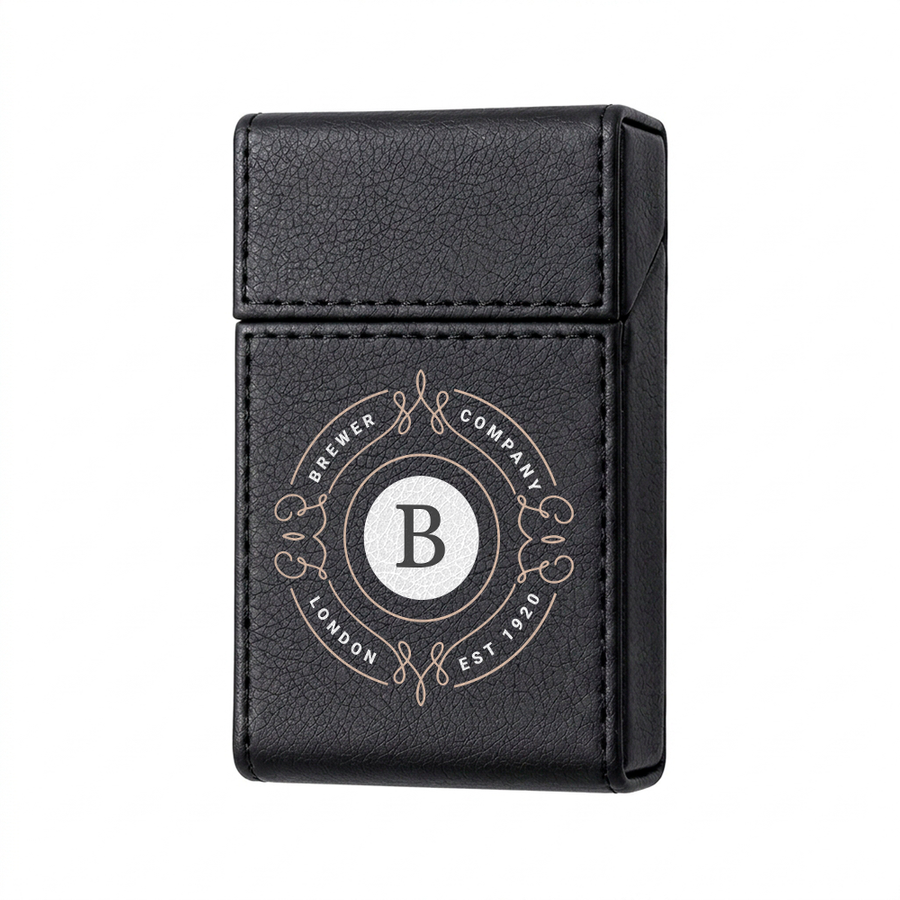 Flip Top PU Leather Full Bag Cigarette Cases - Custom Flying Discs