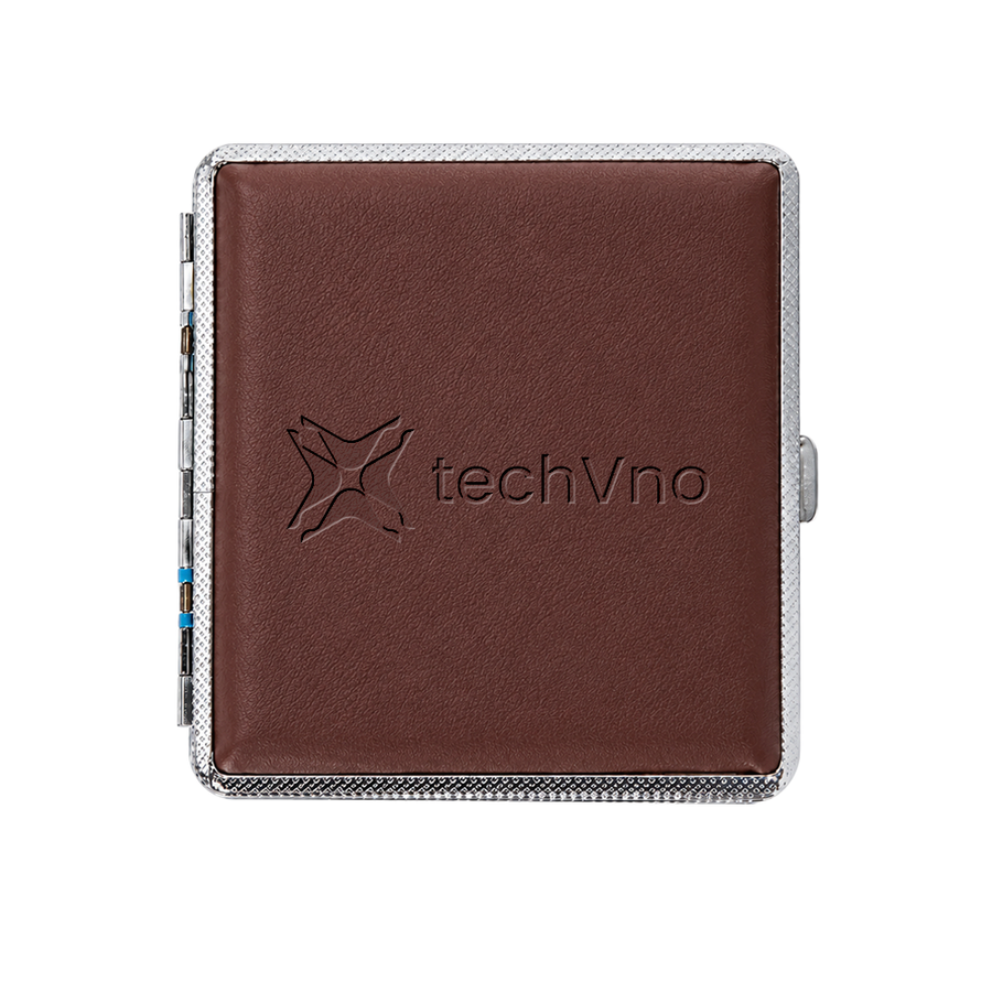 Leather Grain Metal Cigarette Cases - Custom Flying Discs
