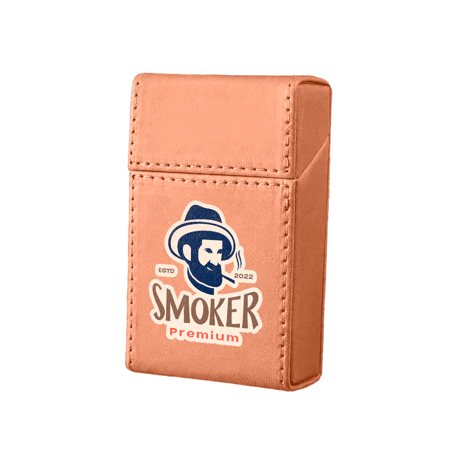 Flip Top PU Leather Full Bag Cigarette Cases - Custom Flying Discs