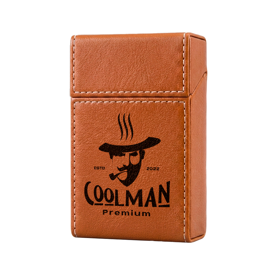 Flip Top PU Leather Full Bag Cigarette Cases - Custom Flying Discs