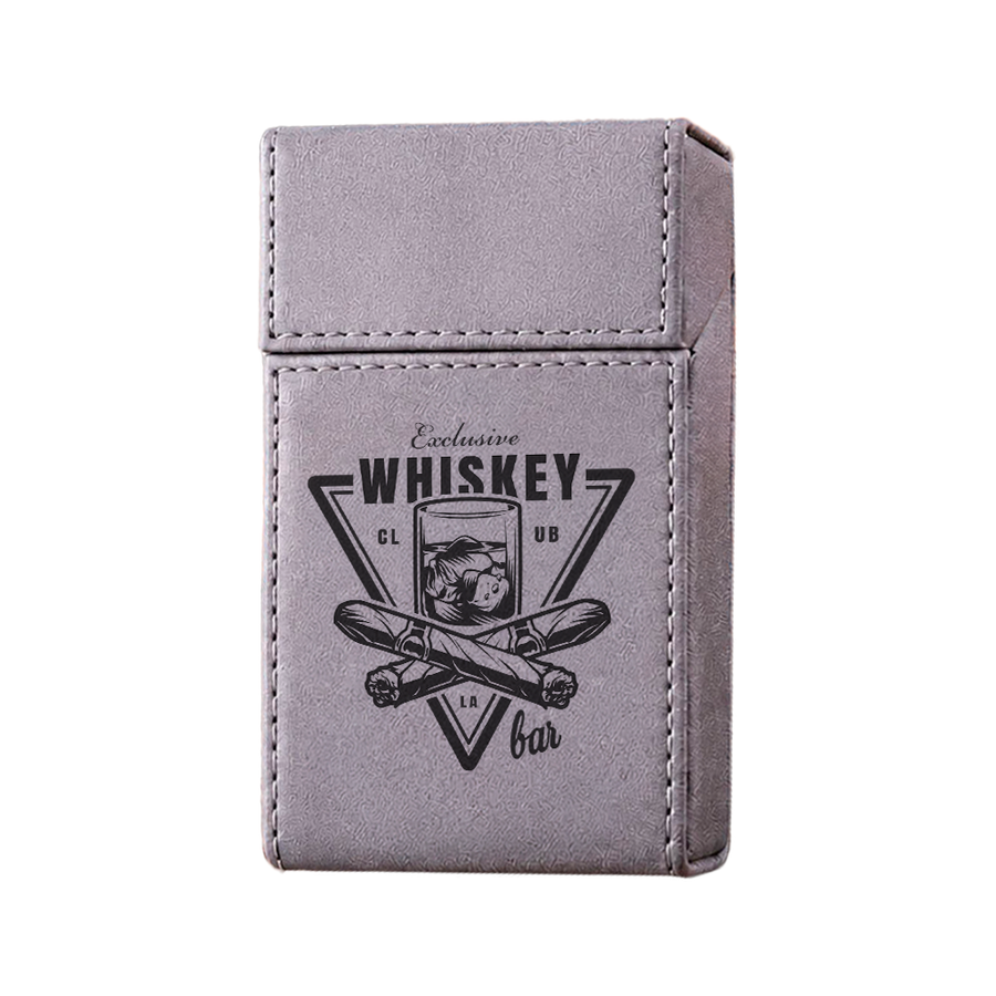 Flip Top PU Leather Full Bag Cigarette Cases - Custom Flying Discs