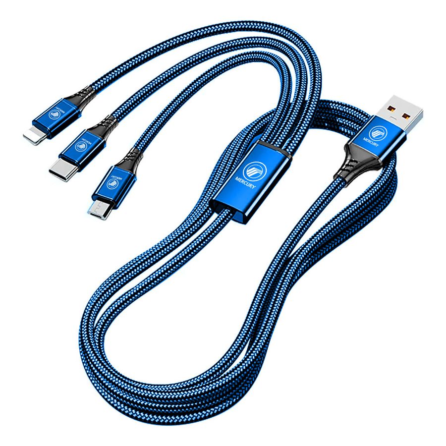 Nylon Braided 3-in-1 Charging Cables - Custom Flying Discs