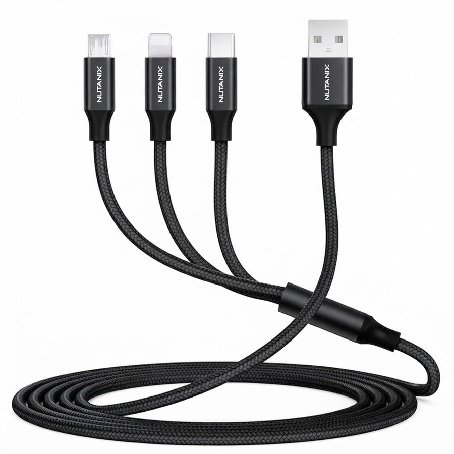 Nylon Braided 3-in-1 Charging Cables - Custom Flying Discs