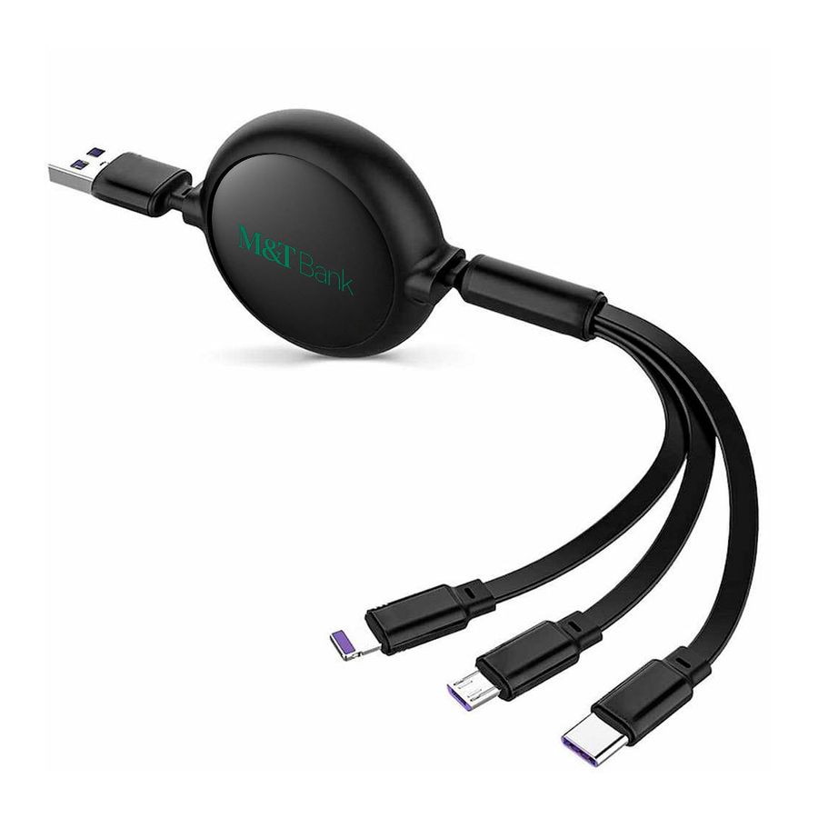 Soft Silicone 3-in-1 Charging Cables - Custom Flying Discs