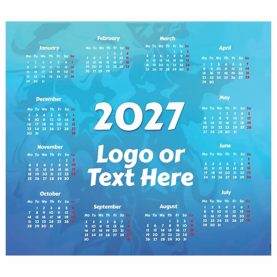Light Blue Calendar Mouse Pad - Custom Flying Discs