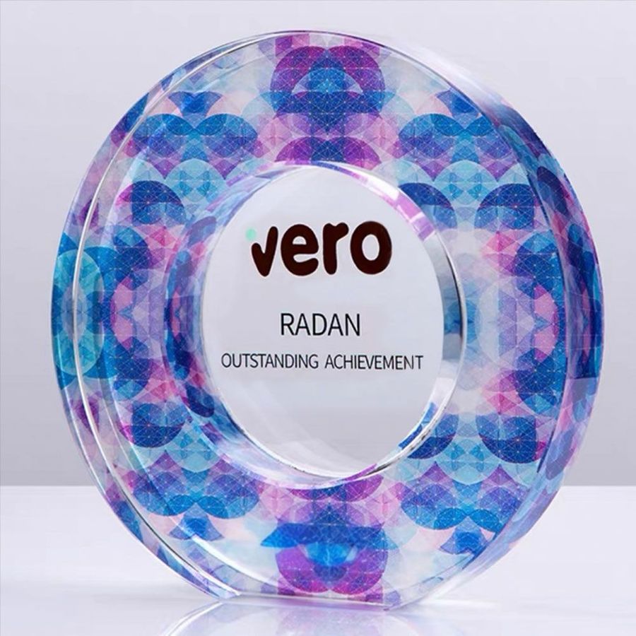 Colored Crystal Trophies - Custom Flying Discs