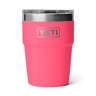YETI Rambler 16 OZ Stackable Cup w/ MagSlider Lid - Laser Engraved Tropical Pink
