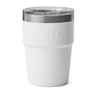 YETI Rambler 16 OZ Stackable Cup w/ MagSlider Lid - Laser Engraved White